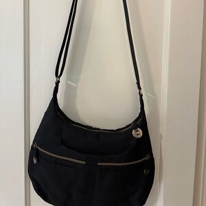 Travelon Onyx Crossbody Bag with Gold Detail